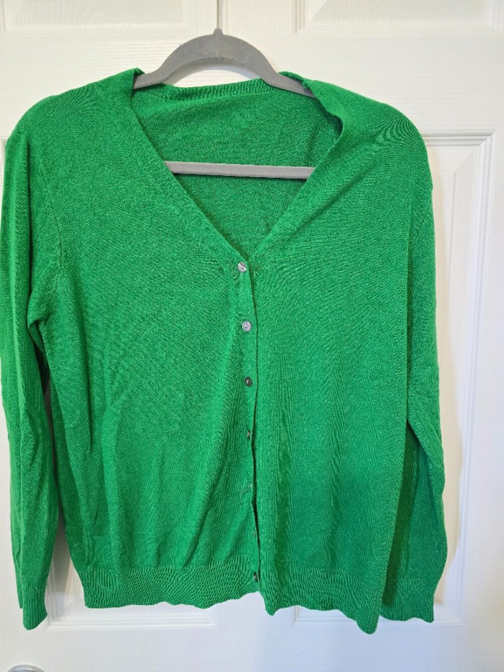 Green soft cardigan